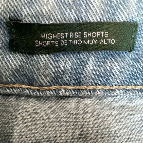 Wild Fable highest rise frayed Distressed Light Blue Denim Shorts Size 0 - Picture 9 of 13
